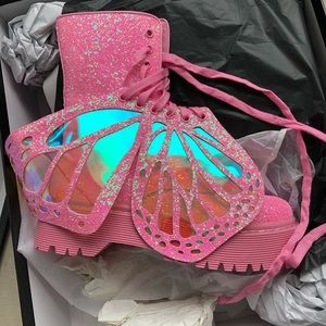 Dolls Kill Bubblegum Metamorphic boots 7